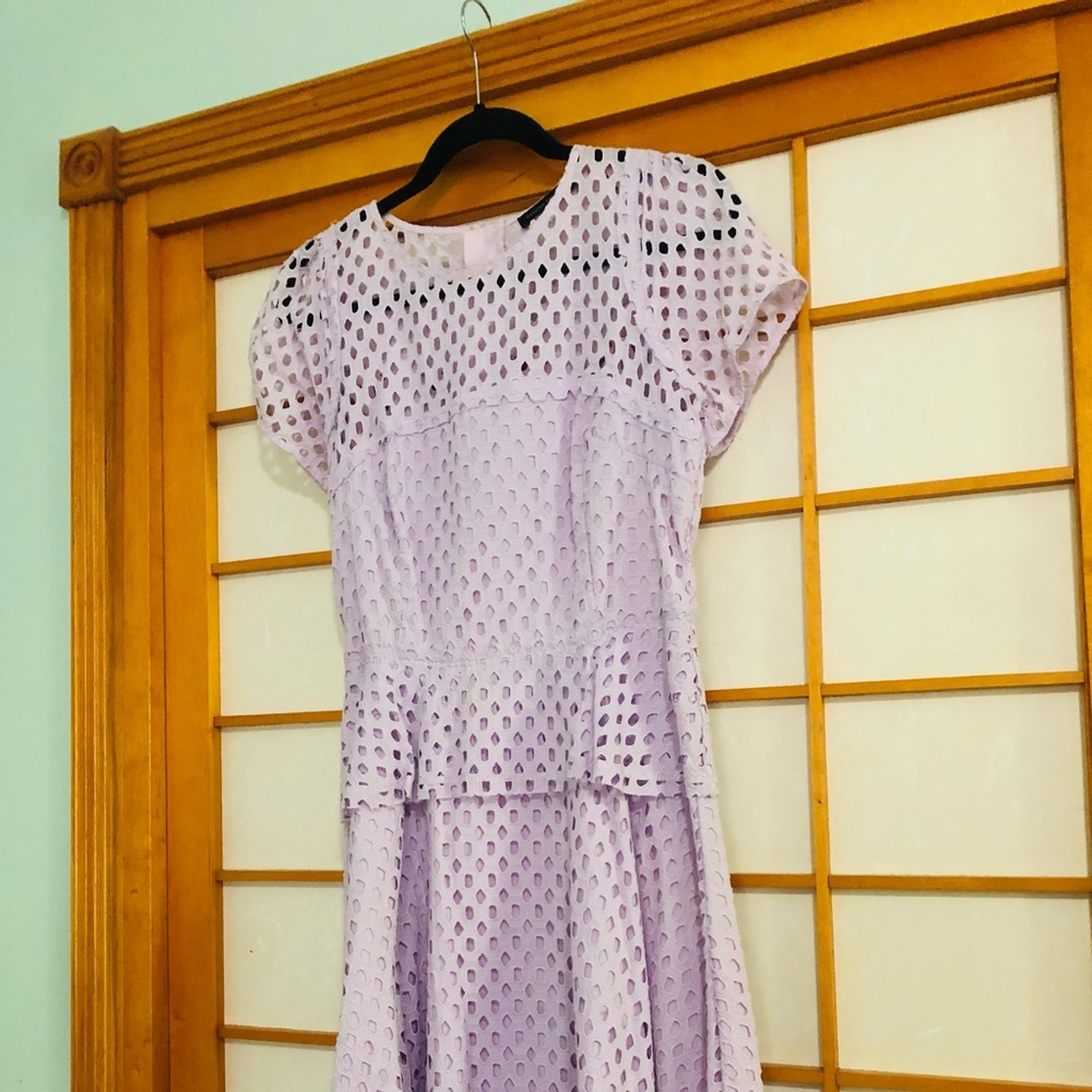 Banana Republic lilac eyelet dress size 10